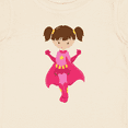 thumbnail image 4 of Inktastic Superhero Girl, Brown Hair, Pink Cape, Cute Girl Girls Baby T-Shirt, 4 of 5