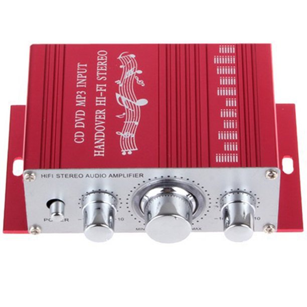 12V 2Ch Mini HiFi Stereo Audio Small Amplifier Amp For Car Motorcycle