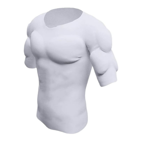 Camiseta de músculos falsos para hombre, divertida moldeadora de pecho para bodas, interiores y exteriores, bailes de máscaras M