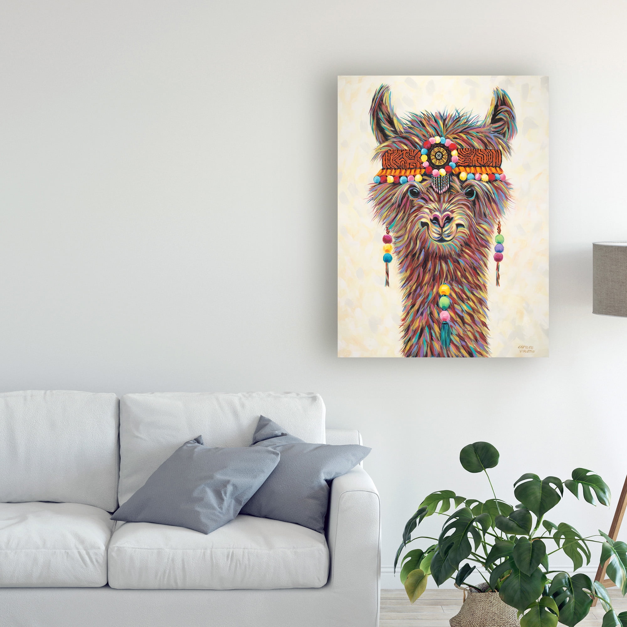 Carolee Vitaletti 'Hippie Llama Ii' Canvas Art