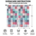 thumbnail image 2 of Blackout Kids Curtains,Blue Boho Pioneer Flower Patchwork Pattern Childrens Insulated Curtains Set Of 2,Bedroom Essentials,Toddler Room Decor 42x84in(106x213cm), 2 of 5