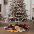 thumbnail image 4 of Bingfone Christmas Tree Skirt Mat Christmas Decoration Interior 48" -Abstract Musical Faces, 4 of 6