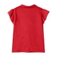 thumbnail image 3 of Abcomgle Girls Ruffle Short Sleeve Polo Shirts V-Neck Collared Girls Golf Shirt Quick Dry Athletic Sports Girls Uniform Shirts, 3 of 6
