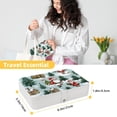 thumbnail image 5 of Christmas PU Leather Necklace Organizer Bracelet Holder Jewelry Organizer with Removable Compartment, Portable, 5 of 6