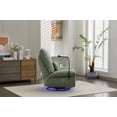 thumbnail image 4 of 270° Swivel Power Recliner Chair with Bluetooth Music Player, Intelligent Voice Control Reclining Chairs with USB Ports, Phone Holder and Hidden Arm Storage, Electric Rocker Sofa, 4 of 7