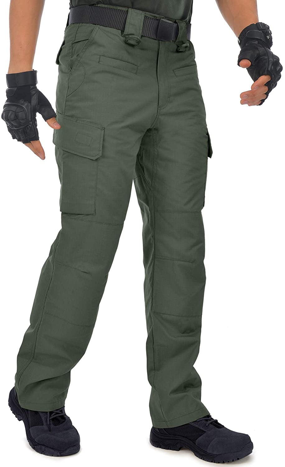 Mens Tactical Pants Waterproof Cargo Work Pants Ripstop Outdoor Hiking