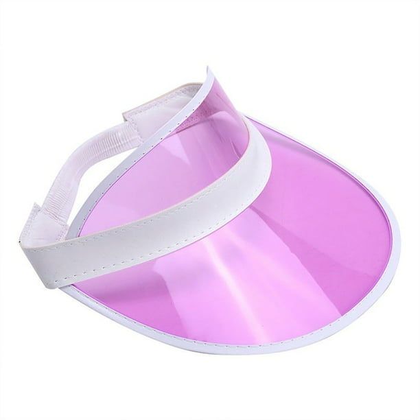 Tennis Beach Colored Plastic Clear Sun Bingo Vegas Dealer Golf Casino Visor Hat Pink Walmart Com Walmart Com