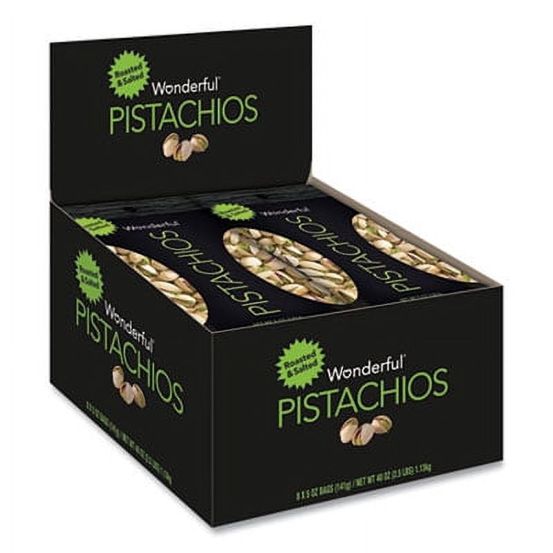 (Price/Case)Wonderful Pistachios Roasted & Salted Pistachio 5 Ounces - 8 Per Pack - 3 Packs Per Case