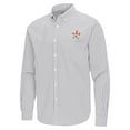 thumbnail image 2 of Men's Antigua Gray Houston Astros Ellis Woven Tri-Blend Button-Down Shirt, 2 of 3