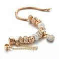 thumbnail image 4 of Pulsera bañada en oro con diamantes y cuentas brillantes, 4 of 4