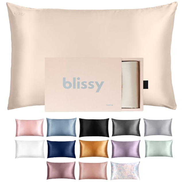 Funda de almohada de seda Blissy 22 momme 6A de seda de morera