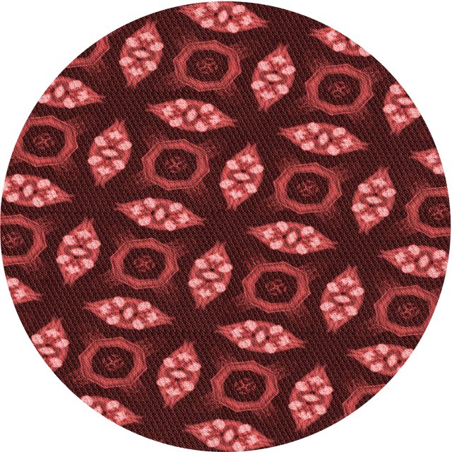 Ahgly Company Machine Washable Indoor Round Transitional Grapefruit Red Area Rugs, 4' Round