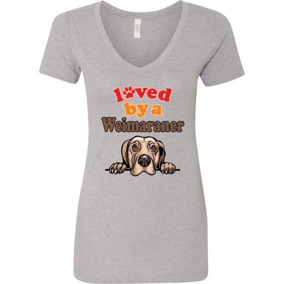 Inktastic Weimaraner Dog Gifts Women's V-Neck T-Shirt