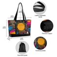 thumbnail image 2 of FORMRS Canvas Laptop Tote Bag for Women with 15.6" Computer Compartments Shoulder Handbag, Futuristic Circles, 2 of 7