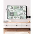 thumbnail image 3 of Outdoor TV Cover 70 to 75 Inch Weatherproof, Sage Green Farmhouse Plaid Waterproof TV Screen Protector for Outside Decor with Zipper and Pocket 68"L x 42"H , Summer Gnome Eucalyptus Leaves, 3 of 7
