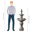 thumbnail image 4 of Teamson Home Water Fountain Classic Design Outdoor Garden Ornament Feature Grey, 4 of 6