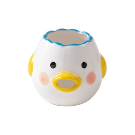 

UDIYO Egg Separator Egg Separator Convenient Oval Beak Design Ceramic Chicken Shape Yolk Protein Filter for Daily Used