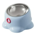 thumbnail image 4 of Comedero inclinado para gatos, comedero para el hogar, bebedero para interiores, dispensador de comida versátil, cuenco extraíble de acero inoxidable Azul, 4 of 8