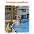 thumbnail image 2 of VEVOR 3-Step Taupe Pool Ladder of Double Handrails Supports 400 lb for 36-48 In Pools, 2 of 9