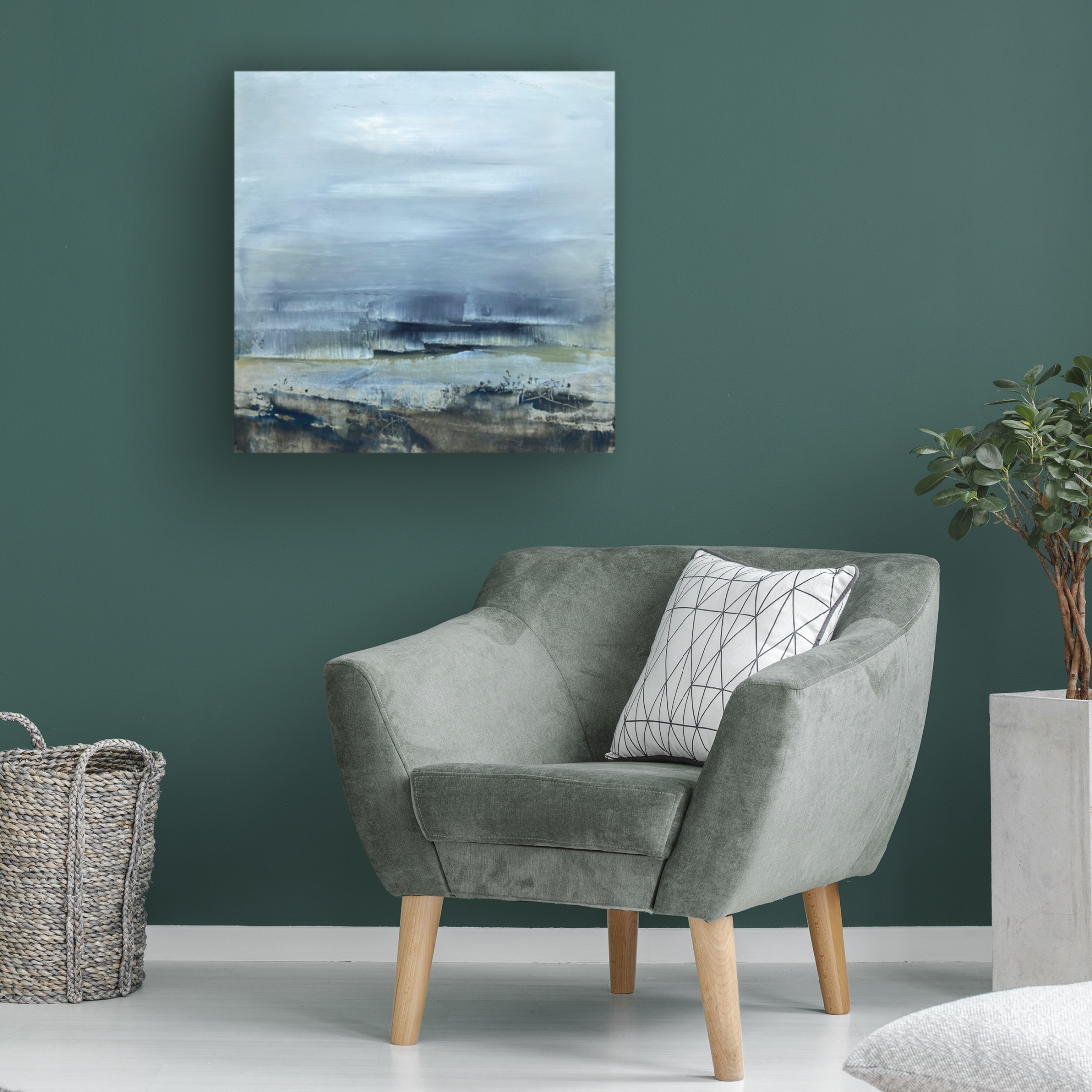 Canvas Wall Art - Jayne Walther 'Settling into Presence' Wall Art for Living Room, Bedroom, or Office Décor by Trademark Fine Art - 35 x 35 Inches