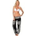 thumbnail image 4 of INGEAR Women’s Smocked Boho Harem Pants, Hippie Gypsy Print Yoga Trousers, 4 of 7