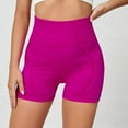 thumbnail image 5 of Workout Shorts for Women Seamless Scrunch Short Solid Stretch Womens Workout Active Shorts for Women Leggings Hot Pink,S, 5 of 5