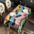 thumbnail image 2 of Pioneer Flower Floral Print Pattern Rectangle Tablecloth 60"x120", Waterproof Polyester Table Cloth, Wipeable Spillproof for Dining Camping Indoor Outdoor, 2 of 6