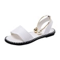 thumbnail image 3 of Womens Sandals Comfortable Flat Heel Open Toe Summer Daily Shoes Fashion Casual Versatile Open Toe Spring Summer Flat-soled Roman Beach Sandals, 3 of 5