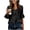 Black, variant on Women's Fashion V-Neck Lace Collar Elbow-Length Sleeve Blouse Solid Color Slim Fit Comfortable Soft Pull-On Top Spring Summer Casual Office Daily Wear