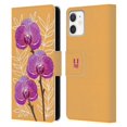 thumbnail image 1 of Head Case Designs Watercolour Flowers 2 Orchids Leather Book Wallet Case Cover Compatible with Apple iPhone 12 Mini, 1 of 6