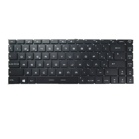 Laptop Per-Key RGB Backlit Keyboard For MSI NSK-FDBBN 9Z.NEVBN.B0S S1N3EES272D10 Spanish SP Black Without Frame New