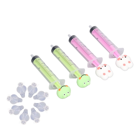 Punta de succión nasal, 4 piezas, 10 ml, irrigador nasal para bebés, limpiador nasal seguro, multifuncional