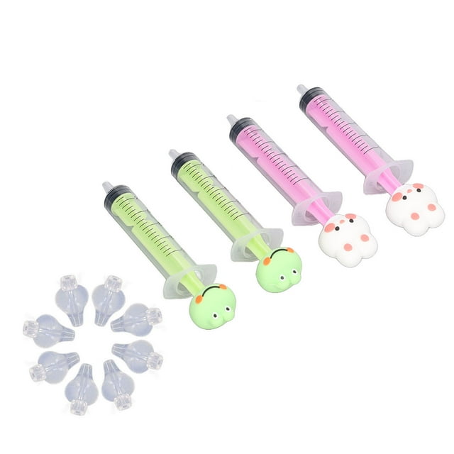 Punta de succión nasal, 4 piezas, 10 ml, irrigador nasal para bebés, limpiador nasal seguro, multifuncional
