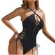 thumbnail image 2 of Trajes de baño de una pieza para mujer, bikinis sin espalda con tirantes ajustables a la moda de color sólido para mujer, traje de baño para mujer, 2 of 5