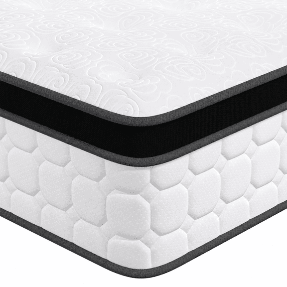 Tvdfgts 12 inch Queen Mattress, Cooling Gel Memory Foam Mattress in a Box, Individual Pocket Spring Hybrid Mattress with Pressure Relief & Motion Isolation, Soft and Comfort, Medium-Firm, CertiPUR-US