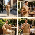 thumbnail image 6 of Breeze Polo Shirts for Men Color Block Henley Short Sleeve T Shirts Causal Athletic Golf Tees, 3XL, 6 of 7