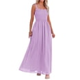 thumbnail image 2 of Abcnature Womens Maxi Dress Savings Clearance Deals, Women Casaul Solid Camis Sleeveless Bage Vest Long Dress, Plus Size Summer Casual Long Dresses, Wedding Guest Dresses Beach Party Dress Purple S, 2 of 7