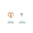 thumbnail image 3 of Uxcell Pearl Rivet Studs Kit 10mm Pearl Rivets Faux Pearls Rivets Light Gold Tone 50Set, 3 of 6