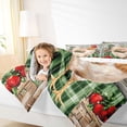 thumbnail image 4 of Feelyou Cartoon Rustic Rooster Full Size Comforter Sets, Vintage Farm Animal Bedding Comforter Set, Green Plaid Buffalo Reversible Bedding Sets, Microfiber Bedroom Decor, 3 Pieces, 4 of 8