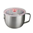thumbnail image 1 of MasteelfCA 1pc Stainless Steel Instant Noodles Bowl Sturdy Rice Bowl with Cover (Silver), 1 of 8