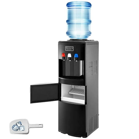 2 In 1 Water Dispenser w/Built-in Ice Maker Machine Hot and Cold Top 3-5 Gallon