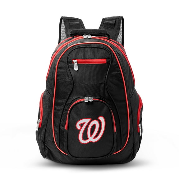 MLB Washington Nationals Premium Laptop Backpack with Colored Trim