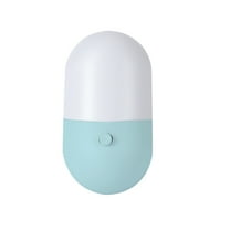 Dual-Tone Plug-in Night Light LED Bulb Warm White Cool White Compact for Bedroom Bathroom Kitchen Auto On/Off Energy Saving Blue