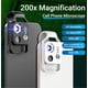 thumbnail image 2 of Nanozoom Zoom con Aumento de 200x, Lente para Teléfono Celular Nanozoom, Microscopio Telefónico con Lente Cpl/luz LED, el Mejor Portátil 200x, Lente Que Convierte Cualquier Teléfono Inteligente en un Microscopio Profesional-2 Pzas, 2 of 10