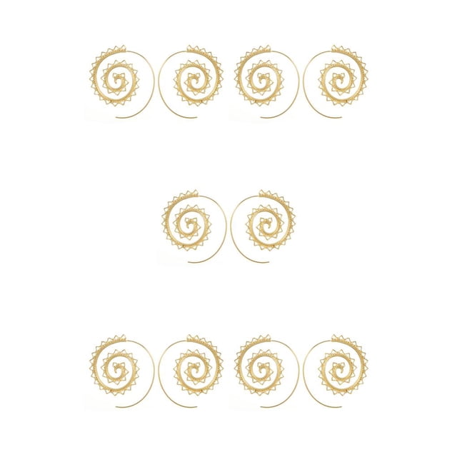 Sonducket Earrings Round Stylish Spiral Ear Earring Exaggerated Dangle Gold Dangling Jewelry for Women Party Wedding Decoration Type2 NO2 Sonducket CBP502457