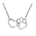 thumbnail image 1 of Hollow Pet Paw Footprint Necklaces S Cute Animal Dog Cat Pendant, 1 of 3