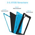 thumbnail image 5 of FIEWESEY For Walmart Onn 12.1 inch Tablet Pro 2024 Model Case/Onn 12.1 inch Tablet Pro(100146663) Soft Silicone Case Kids Friendly with Shoulder Strap Stand for Onn 12.1" Tablet Pro 2024 - BlackBlue, 5 of 8