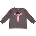 thumbnail image 3 of Inktastic Cheerleaders, Cute Girl, Brown Hair, Cheerleading Girls Long Sleeve Toddler T-Shirt, 3 of 5