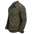 thumbnail image 4 of Label Neck Long Sleeve Solid Color Stand Up Collar Half Zipper Pullover Sweatshirt for Men Winter Outdoor Sport Clothing, 4 of 7