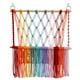 thumbnail image 1 of Tapiz de hamaca rellena que ahorra espacio, macramé bohemio para colgar en la pared, tejido a mano, soporte de juguetes de peluche, red para decoración de sala de juegos, A, 1 of 3